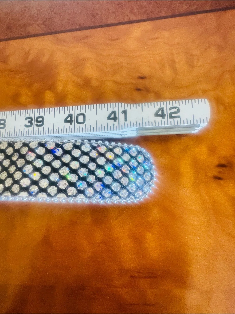 Authentic Vintage 90s Glitter Belt w/ Ornate Silver Buckle